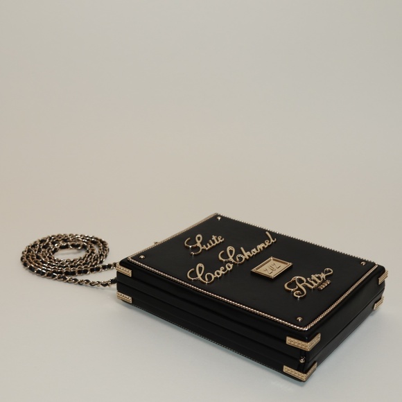 ‼️SALE‼️ Chanel Ritz Minaudiere Ritz Paris Clutch Lambskin Leather Champagne Bag - Picture 4 of 11